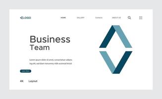 Creative corporate business landing page design vector