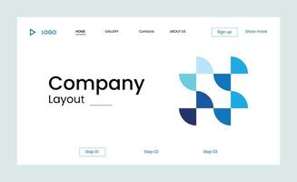 Creative corporate business landing page design vector