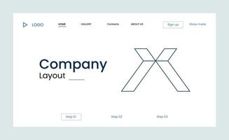 Creative business landing page design with creative shapes vector
