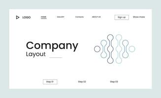 Creative business landing page design with creative shapes vector