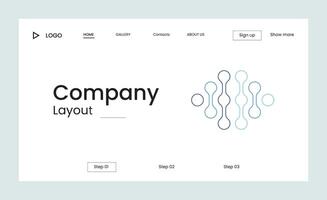 Creative business landing page design with creative shapes vector