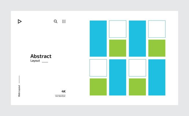 Creative business landing page design with multiple colored shapes