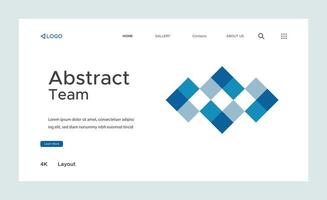 Creative corporate business landing page design with multiple color shapes vector
