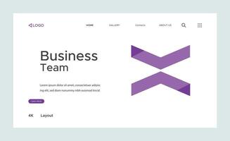 Creative corporate business landing page design vector