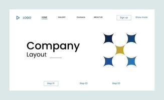 Creative corporate business landing page design vector