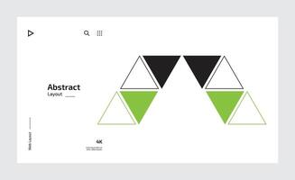 Creative business landing page design with multiple colored shapes vector