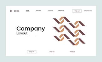 Creative business landing page design with creative shapes vector