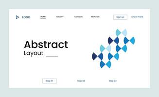 Creative corporate business landing page design vector