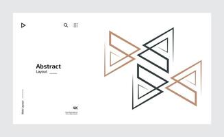 Creative business landing page design with multiple colored shapes vector