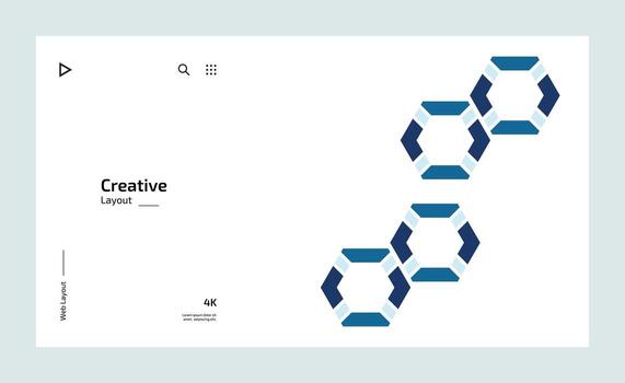 creativo negocio aterrizaje página diseño con múltiple de colores formas vector