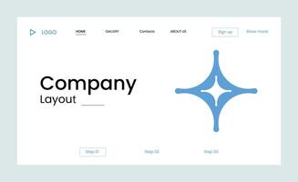 creativo corporativo negocio aterrizaje página diseño vector