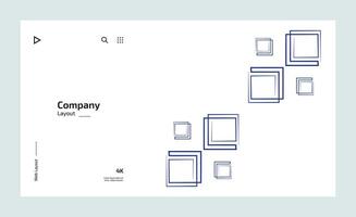 creativo negocio aterrizaje página diseño con múltiple de colores formas vector