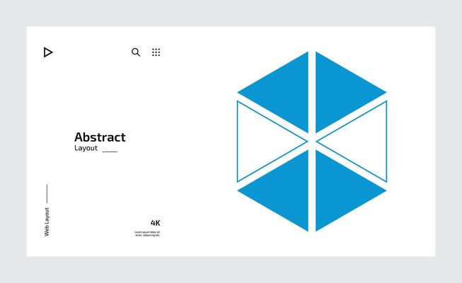 Creative business landing page design with creative shapes