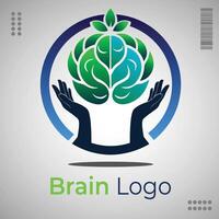 cerebro curación logo vector