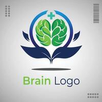 cerebro curación logo vector