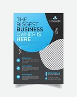 Minimalistic Company Business Flyer and Trendy Business Leaflet Design vector