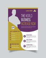 Clean Creative Corporate Business Flyer and Tidy Business Leaflet Design vector