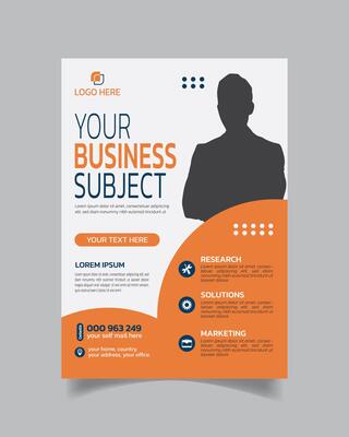 Minimalistic Corporate Business Flyer or Unique Business Leaflet Creative Poster Design A4