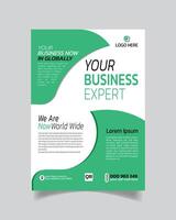 Minimalistic Creative Business Flyer or Trending Business Leaflet Wonderful Business Flyer vector