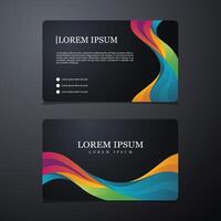 CARD BUSINESS BACKGROUND ABSTRACT FULL COLOR TEMPLATE VECTOR