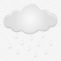 Cloud with rain drops. Flat design style. For the design of your website, logo, application. Vector illustration