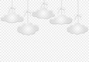 Clouds with silver bow. Flat design style. For the design of your website, logo, application. Vector illustration