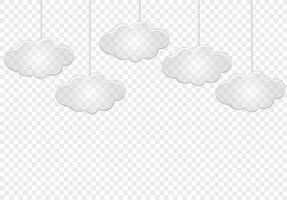 Clouds with silver ribbon. Flat design style. For the design of your website, logo, application. Vector illustration