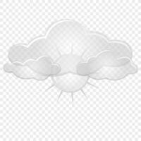 Clouds and sun. Flat design style. For the design of your website, logo, application. Vector illustration