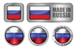 Made in Russia Seal Badge or Sticker Design illustration vector