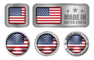 Made in United States Seal Badge or Sticker Design illustration vector