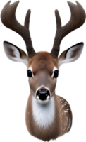 AI generated Close-up of a cute cartoon Marsh Deer Icon. png