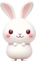 ai généré fermer de une mignonne dessin animé lapin icône. png