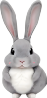 ai généré fermer de une mignonne dessin animé lapin icône. png