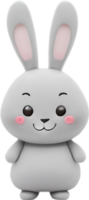 AI generated Close-up of a cute cartoon Rabbit Icon. png