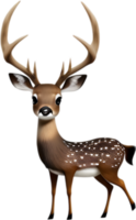 AI generated Close-up of a cute cartoon Marsh Deer Icon. png