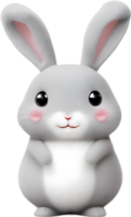 ai généré fermer de une mignonne dessin animé lapin icône. png