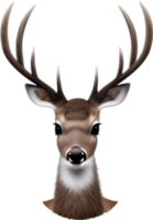 AI generated Close-up of a cute cartoon Marsh Deer Icon. png