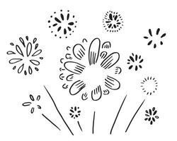 set of doodle starburst isolated on white background hand drawn from sunburst. design elements. vector illustration.