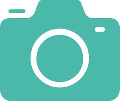 a camera icon with a white circle in the middle vector