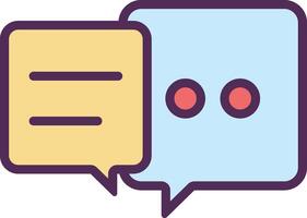 a speech bubble with two speech bubbles vector