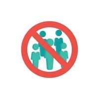 no people sign vector illustration