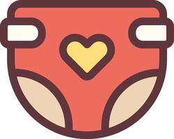 diaper icon with heart shape vector