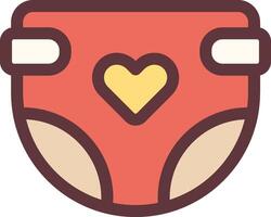 diaper icon with heart shape vector