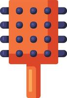 a flat icon of a comb with many holes vector