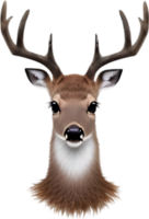 AI generated Close-up of a cute cartoon Marsh Deer Icon. png