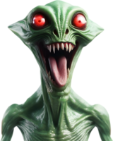 AI generated Close-up of a scary alien image. png