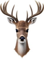 AI generated Close-up of a cute cartoon Marsh Deer Icon. png