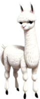 AI generated Close-up of a cute cartoon llama icon. png