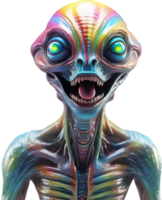 AI generated Close-up of a scary alien image. png