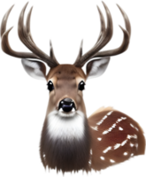 AI generated Close-up of a cute cartoon Marsh Deer Icon. png